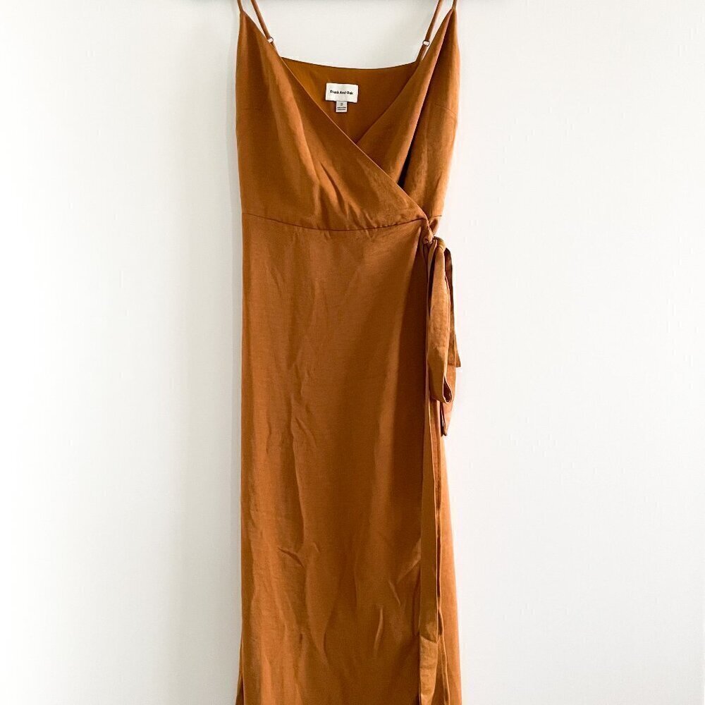 NWOT Frank and Oak Satin Wrap Dress